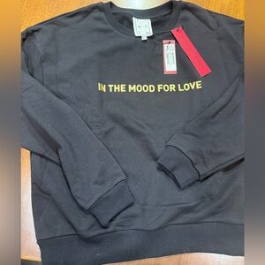 NWT- ITMFL In the Mood for Love Black Sweatshirt with Gold print